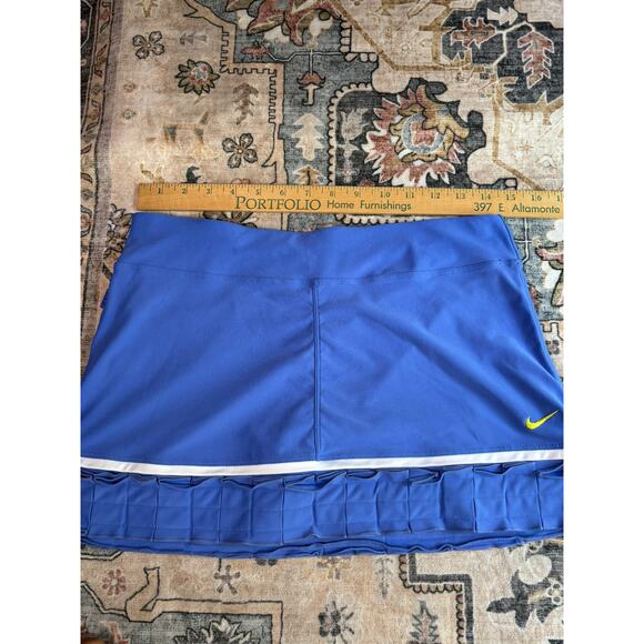 Vintage y2k Nike Mini Skirt Dri Fit Tennis Skort Blue Ruffle Size Small Medium - Picture 8 of 9